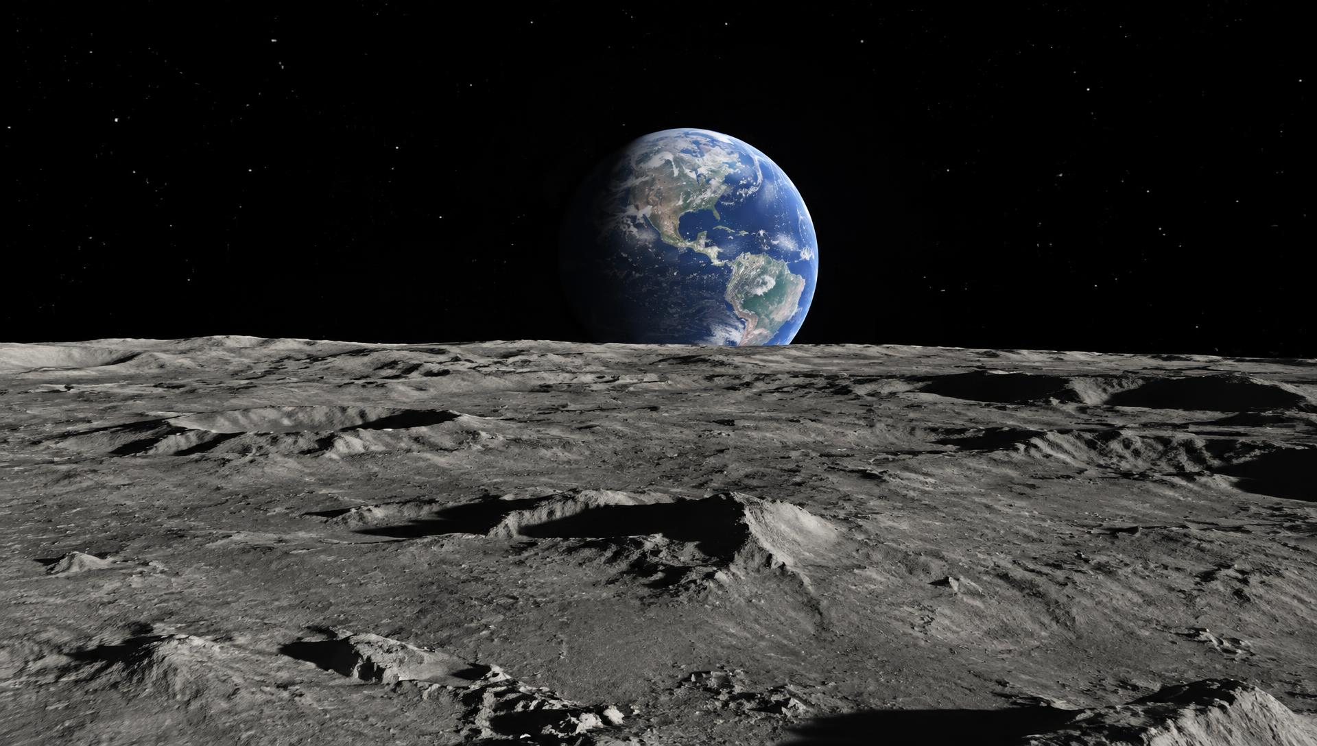 Ay yüzeyinden görünen Dünya / Earth seen from the Moon